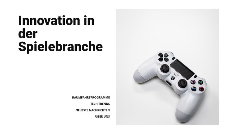 Spielebranche Website design