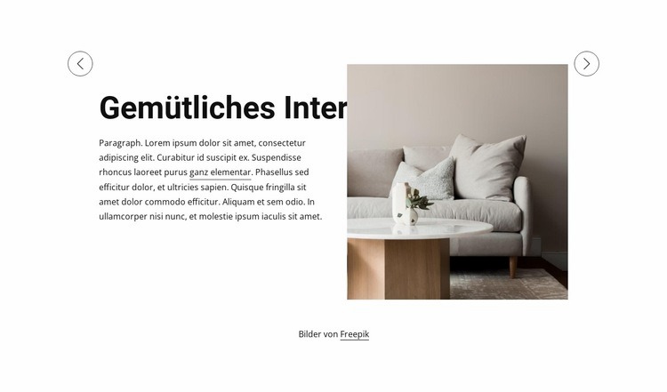 Wunderschönes stilvolles Zuhause Website design