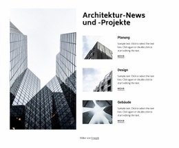 Architekturprojekte - Schönes Website-Modell