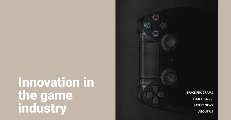 Innovation in game industry Elementor Template Alternative