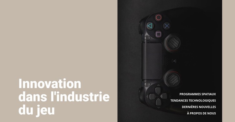 Innovation dans l'industrie du jeu Créateur de site Web HTML