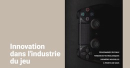 Innovation Dans L'Industrie Du Jeu - Maquette De Site Web De Fonctionnalités