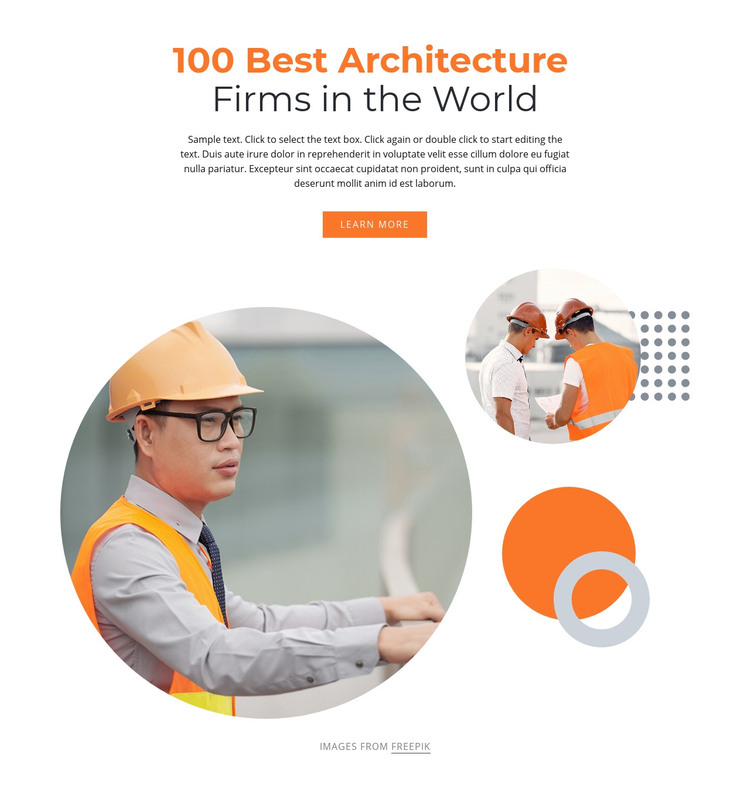 We are a team of architects Homepage Design