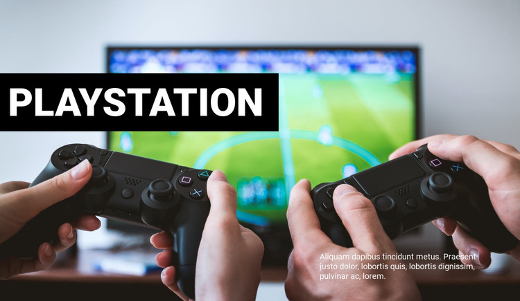 Playstation game HTML Template