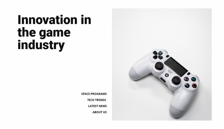 Game industry Html Website Builder