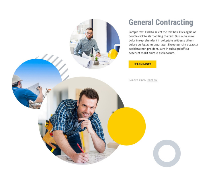 General contracting Joomla Page Builder