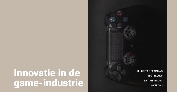 Innovatie in de game-industrie HTML-sjabloon