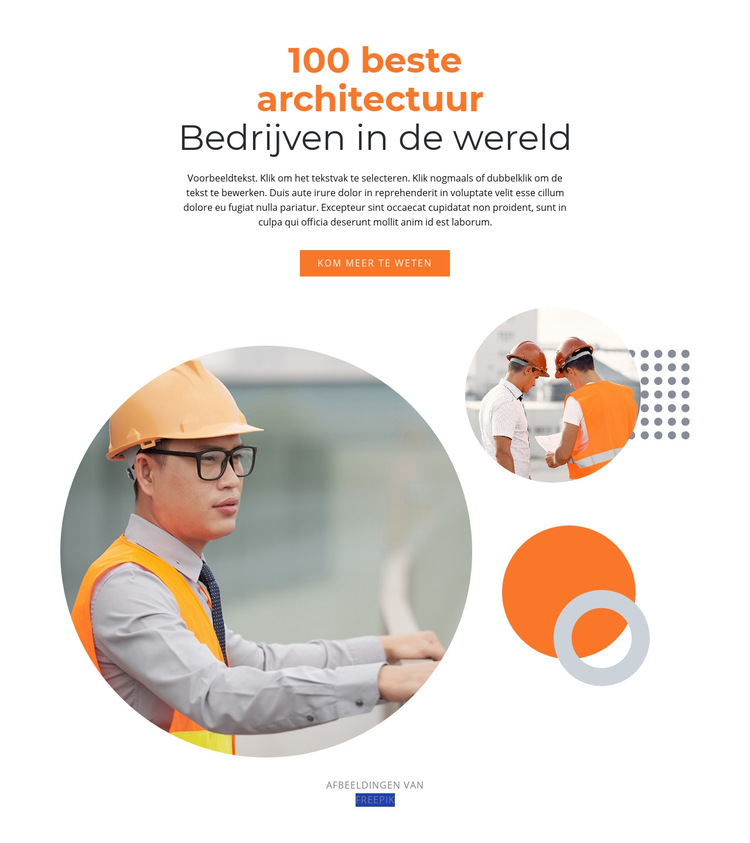 Wij zijn een team van architecten Html Website Builder