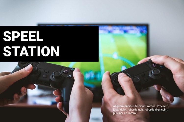 Playstation-spel Website Builder-sjablonen