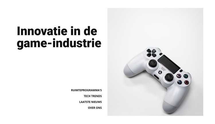 Game-industrie Website ontwerp