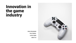 Game Industry - Free Download One Page Template