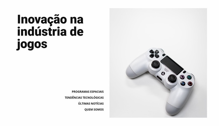 Indústria de jogos Design do site