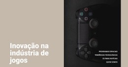 Inovação Na Indústria De Jogos - Maquete De Funcionalidade Do Site