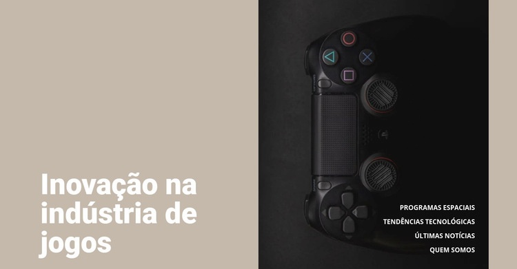 Inovação na indústria de jogos Modelo HTML