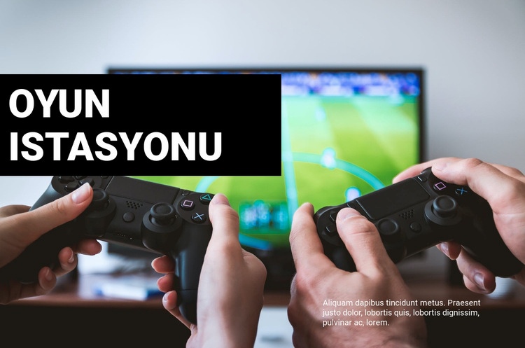 Playstation oyunu HTML Şablonu