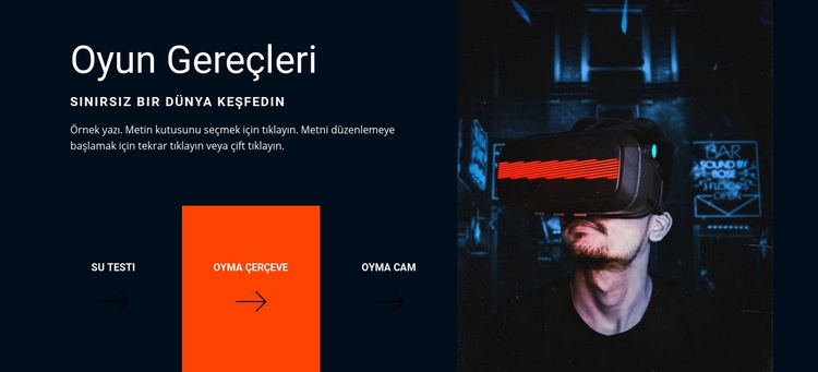 Oyun aletleri HTML5 Şablonu