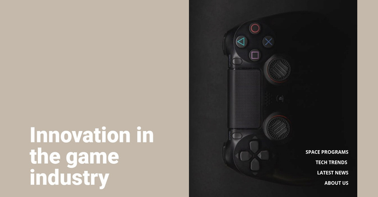 Innovation in game industry Wix Template Alternative