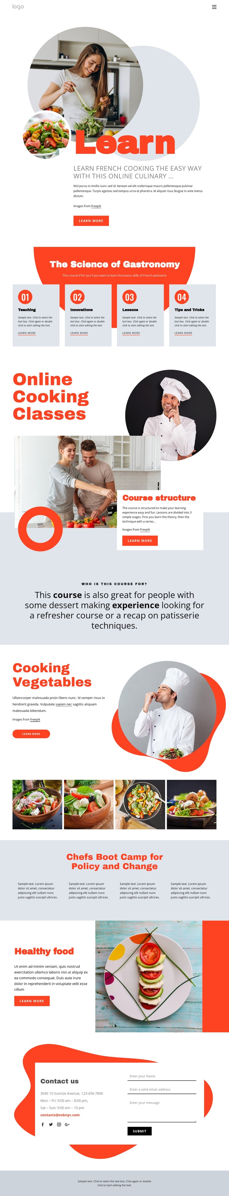 Learn cooking the easy way CSS Template