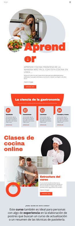 Aprende A Cocinar De La Manera Más Fácil Plantilla De Sitio Web Html