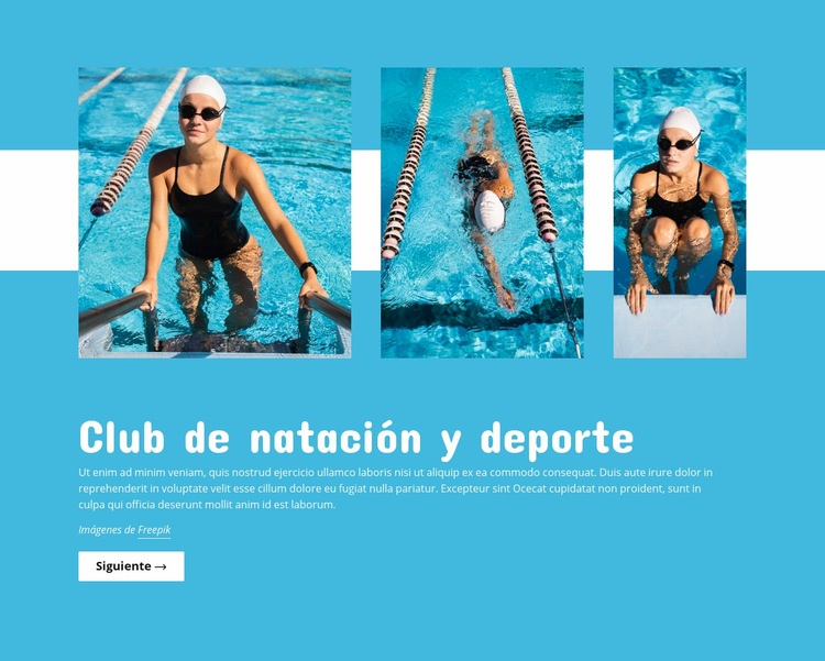 Club de piscina Creador de sitios web HTML
