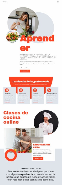 Aprende A Cocinar De La Manera Más Fácil - Hermosa Página De Destino