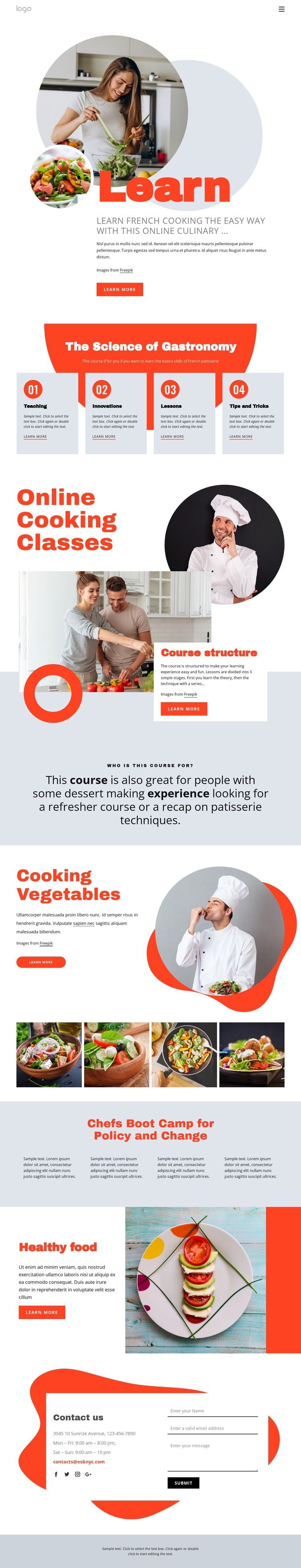 Tanulja meg a főzés egyszerű módját Html Weboldal készítő