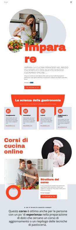 Impara A Cucinare In Modo Semplice Modelli Html5 Responsive Gratuiti