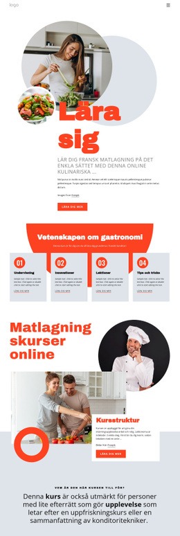 Lär Dig Att Laga Mat På Ett Enkelt Sätt - Nedladdning Av HTML-Mall