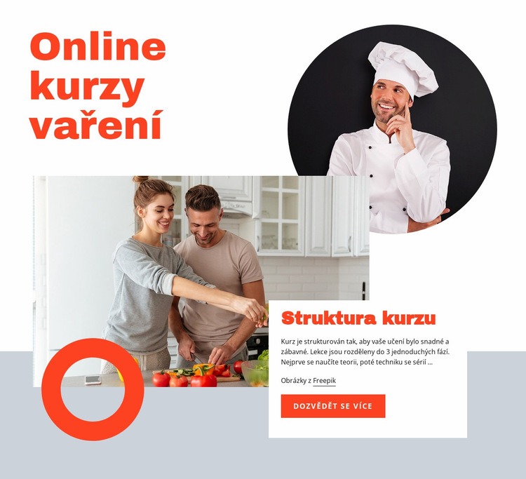 Online kurzy vaření Šablona