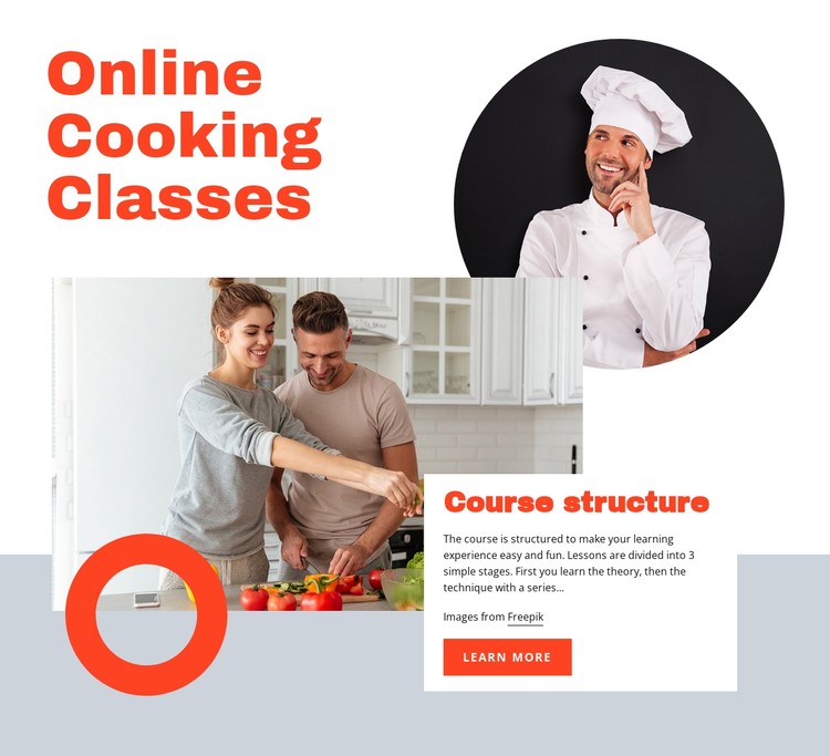 Online cooking classes CSS Template