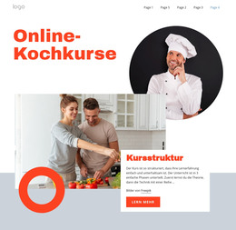 Online-Kochkurse - Modernes Website-Design
