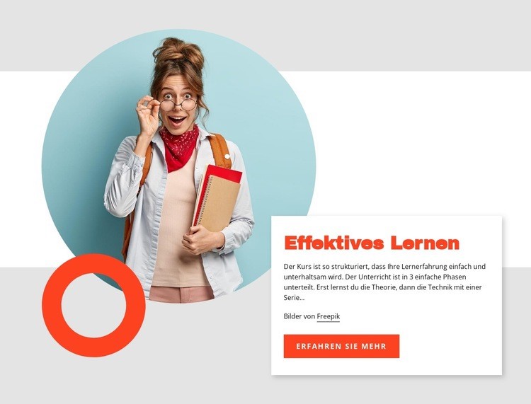 Effektives Lernen Website-Modell