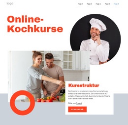 Online-Kochkurse - E-Commerce-Zielseite