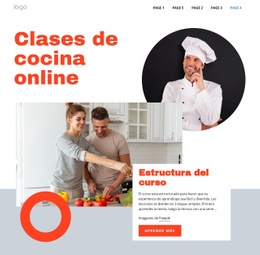 Clases De Cocina Online - Plantillas De Sitios Web Adaptables