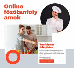 Online Főzőtanfolyamok - Webhely HTML-Sablon Letöltéssel