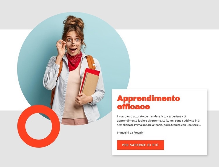 Apprendimento efficace Mockup del sito web