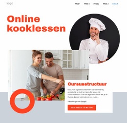 Online Kooklessen Eenvoudige Html-Sjabloon Met CSS