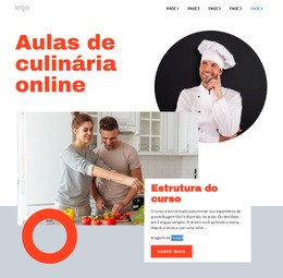 Aulas De Culinária Online - Funcionalidade Construtor De Sites