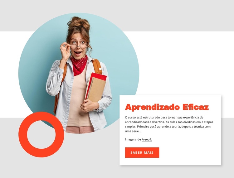 Aprendizagem eficaz Modelo de site