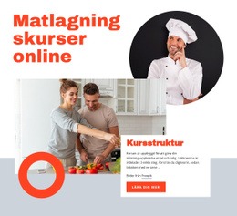 Online Matlagningskurser - Responsiva Webbplatsmallar