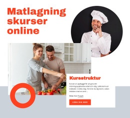 Temalayoutfunktion För Online Matlagningskurser