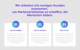 3 Spalten Mit Zahlen Einfache CSS-Vorlage