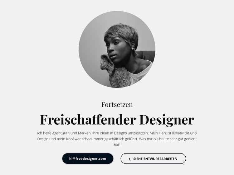 Freiberuflicher Designer Lebenslauf CSS-Vorlage
