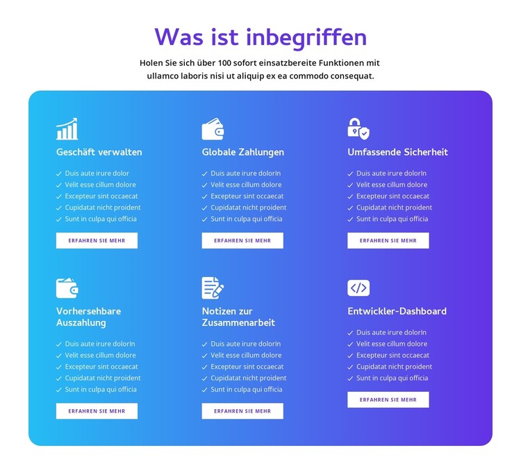 Grid-Repeater auf Hintergrund mit Farbverlauf CSS-Vorlage