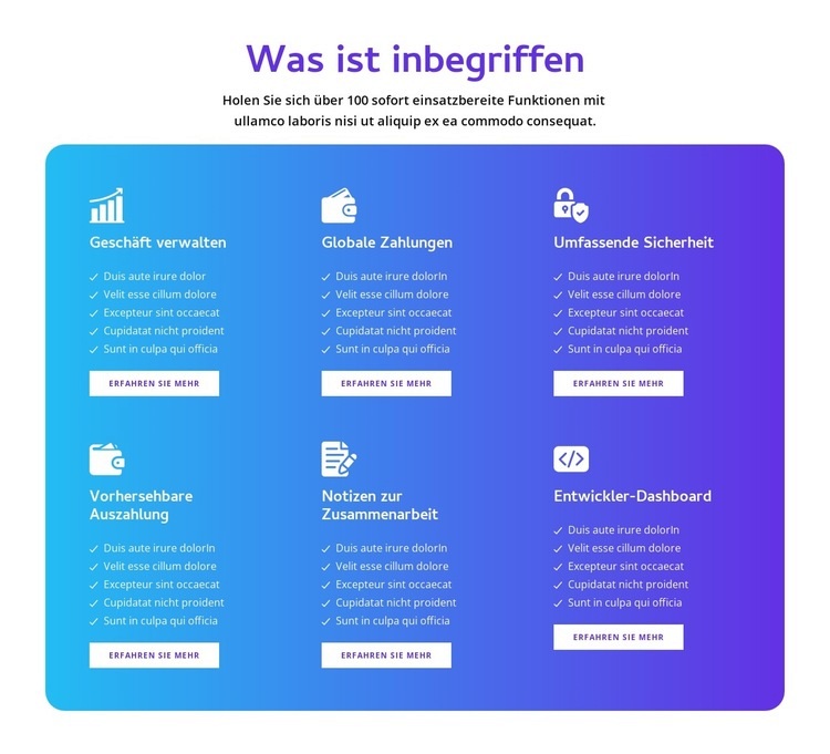 Grid-Repeater auf Hintergrund mit Farbverlauf Website Builder-Vorlagen