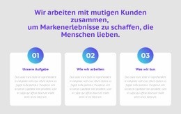 3 Spalten Mit Zahlen - Schönes Website-Design