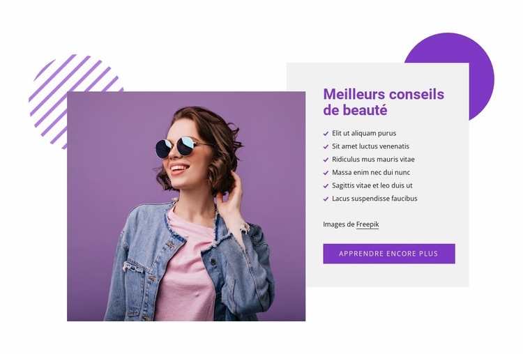 Les meilleurs conseils beauté Modèles de constructeur de sites Web