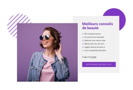 Les Meilleurs Conseils Beauté - Modèle De Site Web Gratuit