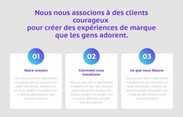 3 Colonnes Avec Des Chiffres - Modèle HTML5