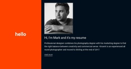 Hello, It'S My Resume - Free Download Html Code